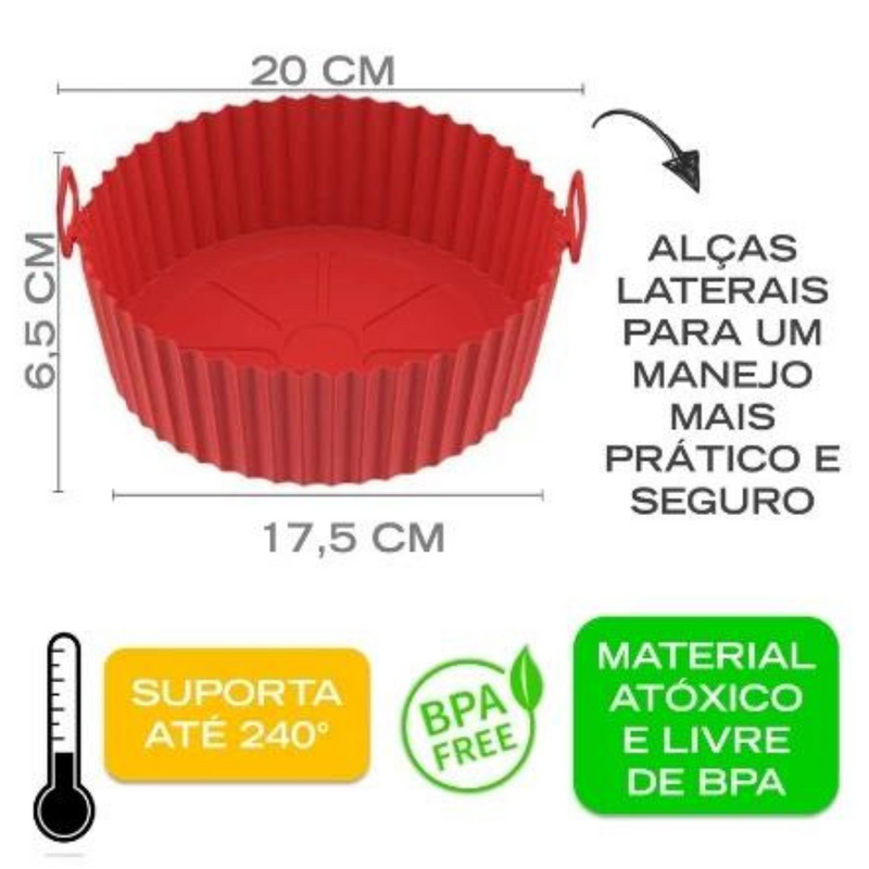 Forma de Silicone para AirFryer Splêndida [PROMOÇÃO: OFERTA VÁLIDA ATÉ HOJE]