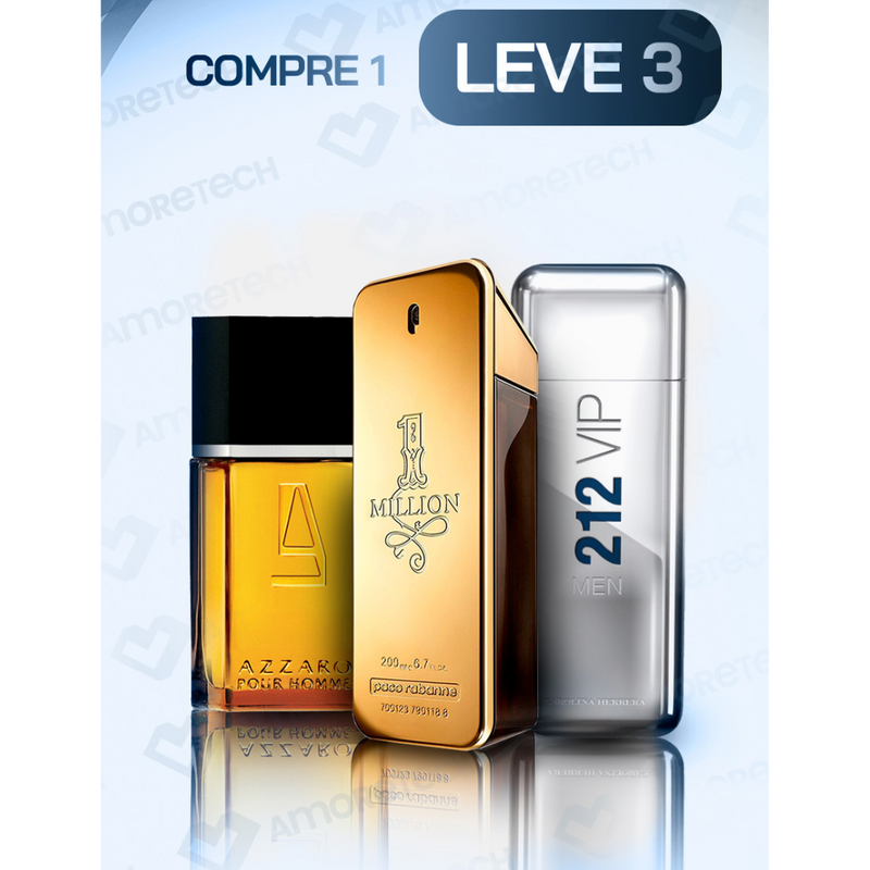 Combo Mini Perfumes Azzaro + 1 Million + 212 Vip Men