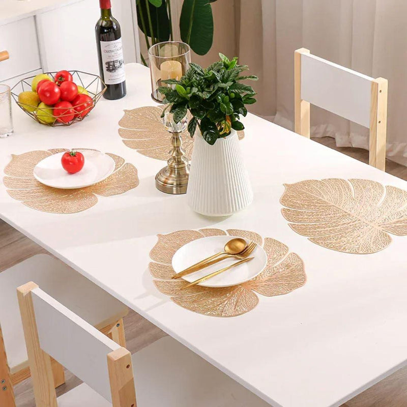 Jogo Americano Dourado Luxuoso Qualitech - Decoração para sua Mesa de Jantar